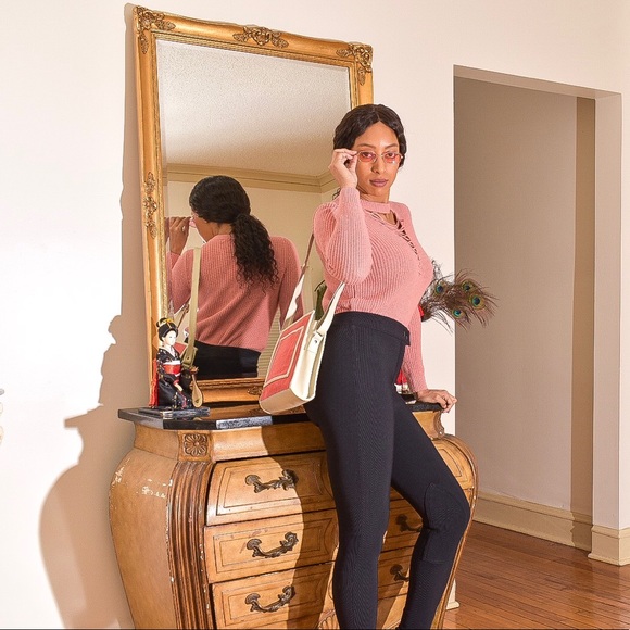 Pastel Pink Ribbed Sweater by Forever 21 sz small - Picture 6 of 6